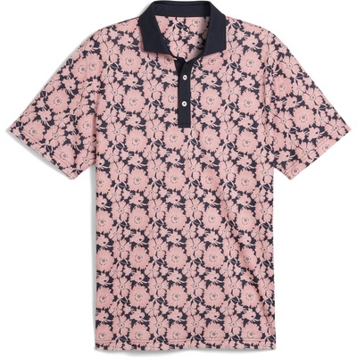 PUMA Блуза с яка Puma Men's Fields Polo Pique Short Sleeve Performance Polo Shirt - Peach/Blue