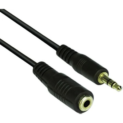 VCOM Аудио Кабел VCom CV202, 3.5mm Jack(м) към 3.5mm Jack(ж), 5m, черен (DK1488)