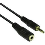 VCOM Аудио Кабел VCom CV202, 3.5mm Jack(м) към 3.5mm Jack(ж), 5m, черен (DK1488)