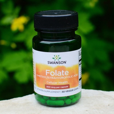 Swanson Kyselina Listová Folian Quatrefolic 800 mcg 30 kapsúl