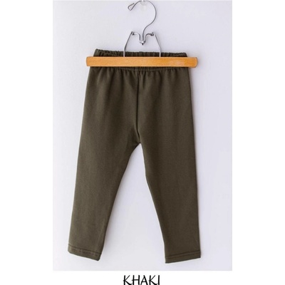 Dívčí oteplené legíny Lily Grey khaki