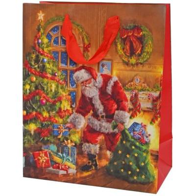 AGB2012003 TAŠKA vian V25x20+10cm Santa is Here