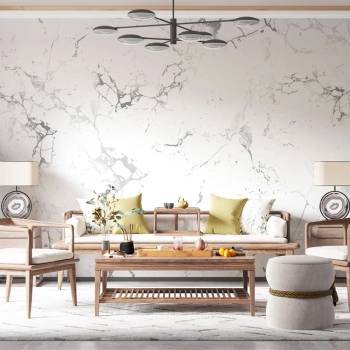 Image 1 of Art gift Фототапет - Мрамор в бяло и сиво