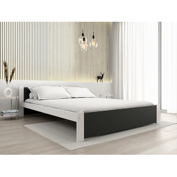 Textilomanie Ikaros antracit / biela s latkovým roštom Matrac Deluxe 10 cm