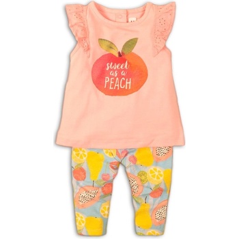 Minoti Kojenecký set dívčí tričko a kalhoty Minoti Fruits 4 růžová