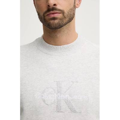 Calvin Klein Памучен суичър Calvin Klein Jeans в бежово с апликация J30J326144 (J30J326144)