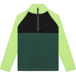 Color Kids Детски поларен пуловер Color Kids Kid's Fleece Pulli Colorblock Fleece jumper - Sharp Green - размер 98 (EU) (704-6328-0312)