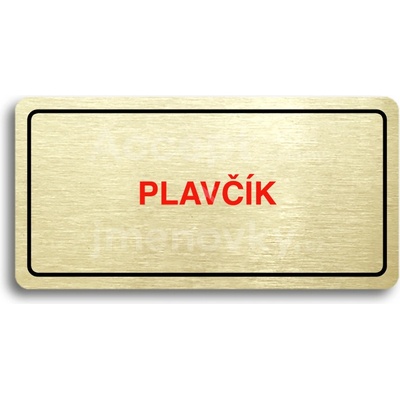 ACCEPT Piktogram PLAVČÍK - zlatá tabulka - barevný tisk