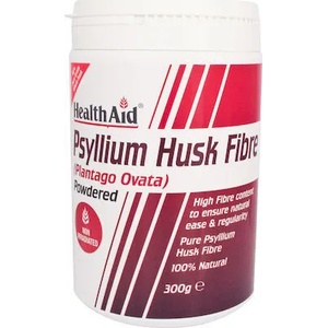 HEALTHAID Хранителна добавка Бял живовляк / Псилиум Фибри на прах , Health Aid Psyllium Husk Fibre Powder 300gr
