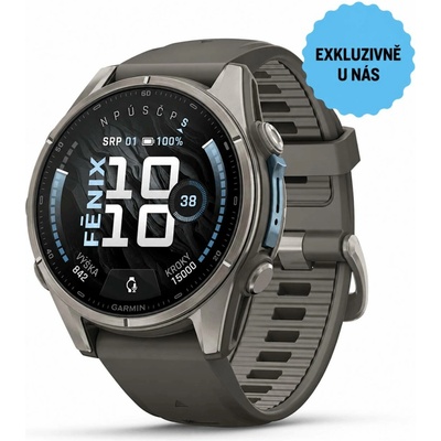 Garmin Fénix 9 - 43 mm, AMOLED, Sapphire, Titanium / Pebble Gray 010-04761-11