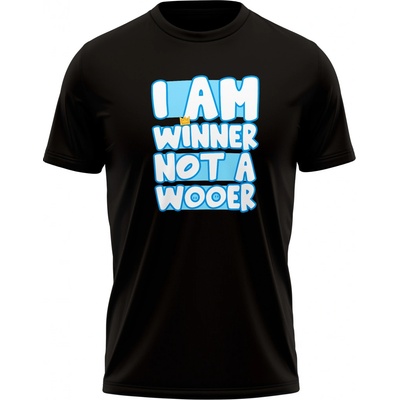 Fall Guys tričko I am Winner Not a Wooer černé