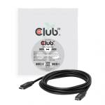 Club 3D Кабел Club 3D - CAC-2506 (USB-C, PD3.1 240 W, без данни, 4K 60 Hz, черен, М/М, 2 м) (CAC-2506)