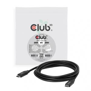 Club 3D Кабел Club 3D - CAC-2506 (USB-C, PD3.1 240 W, без данни, 4K 60 Hz, черен, М/М, 2 м) (CAC-2506)