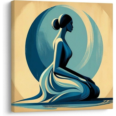 Obraz klidná silueta před měsícem - 50x50
