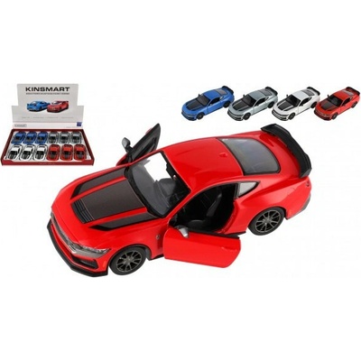 Kinsmart Auto Ford Mustang Dark Horsekov plast 12,5cm 4 barvy na zpětné natažení 1:38