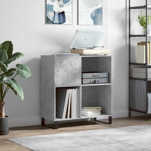 vidaXL Шкаф за грамофонни плочи сив 84, 5x38x89 см инженерно дърво (831784)