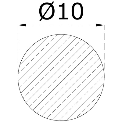 DOPREDAJ tyč ø 10 x 1000 mm, kartáčovaná nerez AISI 304