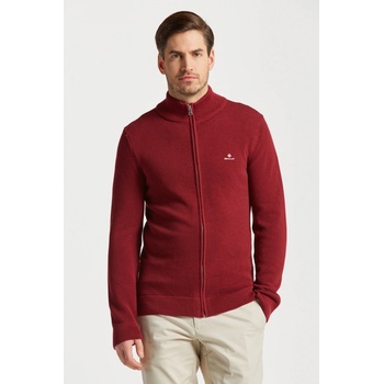 Gant Cotton Pique Zip Cardigan červená