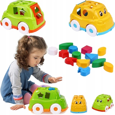 Teddies Auto vkládačka plast 24x17 cm 3 barvy v síťce
