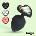 Boss of Toys Crushious Cuore Black Intimate Plug Large with 4 Changeable Jewels