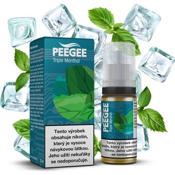 PEEGEE Trojitý mentol 10 ml 6 mg