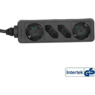 InLine 16445 разклонител 5 м 2 Изход(и) за променлив ток Черен (16445)