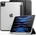 Tech-Protect SC Pen Hybrid Case - кожен кейс и поставка за iPad Pro 12.9 M2 (2022), iPad Pro 12.9 M1 (2021), iPad Pro 12.9 (2020) (черен-прозрачен)