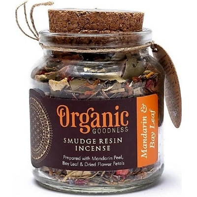 Organické kadidlo Mandarin & Bay Leaf, v pohári