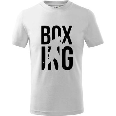 Nápis Boxing tričko detské Biela