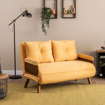 ASG Разтегателен диван cosmo - горчица (8684283785483)