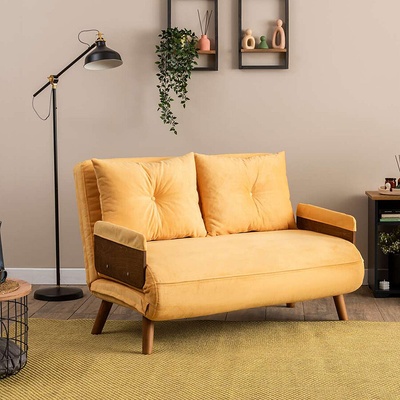 ASG Разтегателен диван cosmo - горчица (8684283785483)