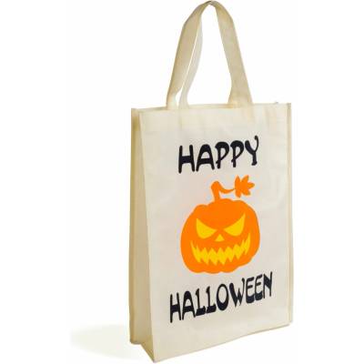 Halloweenska darčeková taška - 30 x 40 cm - "Happy Halloween" tekvica