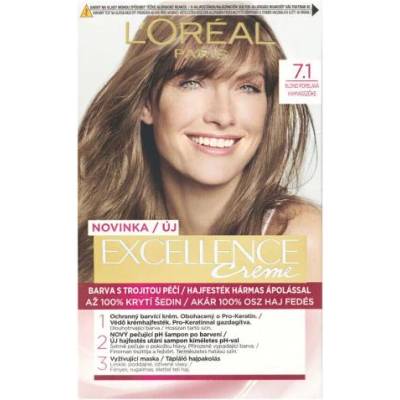 L'Oréal Excellence Creme Triple Protection Боя за коса Всички типове коси 48 ml цвят кафява за жени