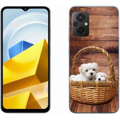 Pouzdro mmCase Gelové Xiaomi Poco M5 4G - štěňátka