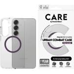 Panzer Гръб Care by PanzerGlass за Samsung Galaxy S25 Plus, Flagship Case, Прозрачен, Urban Combat, QI Compatible, Plum Purple
