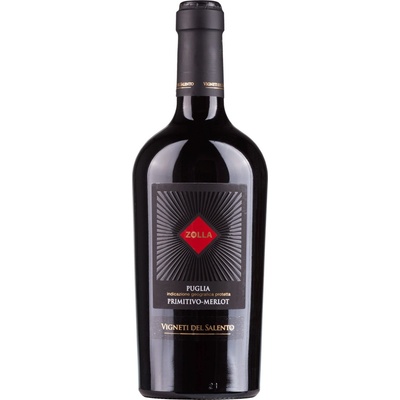 Vigneti Del Salento Zolla Primitivo Merlot červené 14% 0,75 l (čistá fľaša)