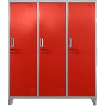 Carmen Метален шкаф Carmen CR-1604-3 JZ - сив / червен (3580175_3) - xmall