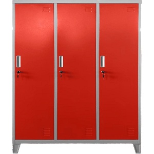 Carmen Метален шкаф Carmen CR-1604-3 JZ - сив / червен (3580175_3) - xmall