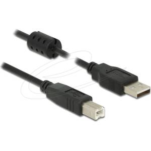Delock Кабел Delock USB-A към USB-B, 1.0m, черен (DELOCK-84895) - Allstore