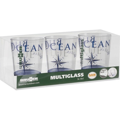 Brunner Set Multiglass Blue Ocean SAN - 3ks