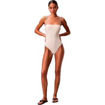 Calvin Klein Бански костюм Calvin klein LV00Q62709 Bandeau swimsuit - White (Antique White)