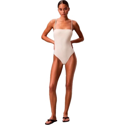 Calvin Klein Бански костюм Calvin klein LV00Q62709 Bandeau swimsuit - White (Antique White)