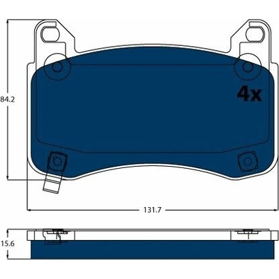 Sada brzdových platničiek kotúčovej brzdy TRW ELECTRIC BLUE GDB2555BTE