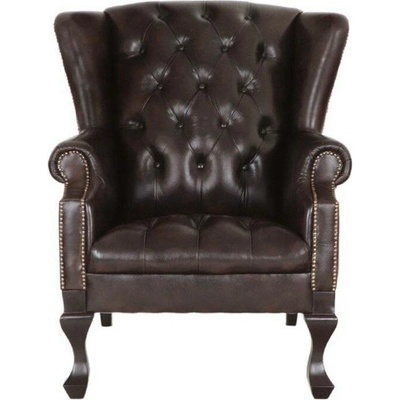 indickynabytek Chesterfield Chester z pravé hovězí kůže brown