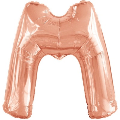 Amscan Foliové písmeno M rose gold 100 cm