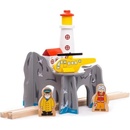Bigjigs Rail Tunel s majákom a heliportom