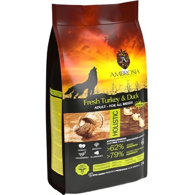 AMBROSIA Adult All Breeds Fresh Turkey & Duck 2 кг