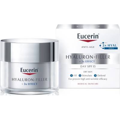 Eucerin Hyaluron-Filler Дневен крем за суха кожа, SPF15, 50 ml