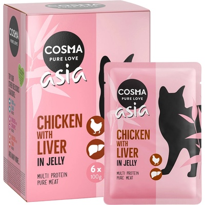 Cosma Asia kuře & kuřecí játra jelly 6 x 100 g