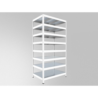 Biedrax Regál 45 x 120 x 270 cm bílý 8 polic – Hledejceny.cz